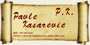 Pavle Kašarević vizit kartica